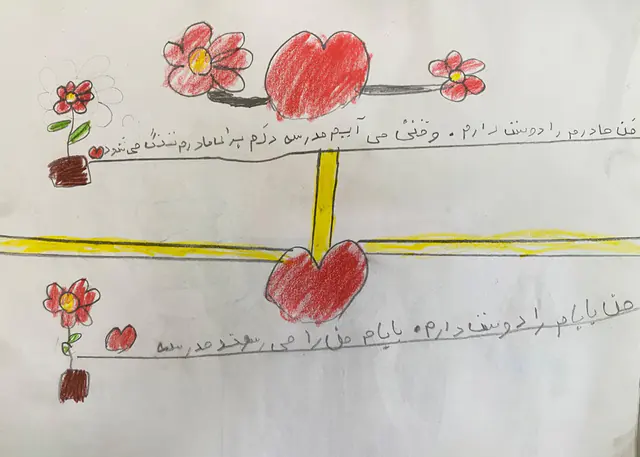 Drawing 1 of 25 by a child of Minab