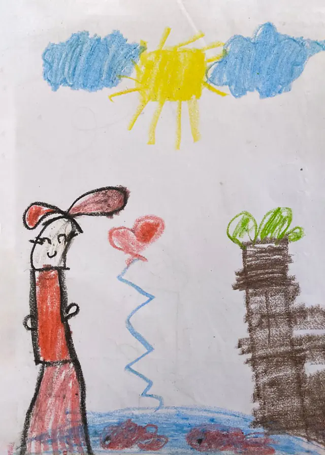 Drawing 9 of 25 by a child of Minab