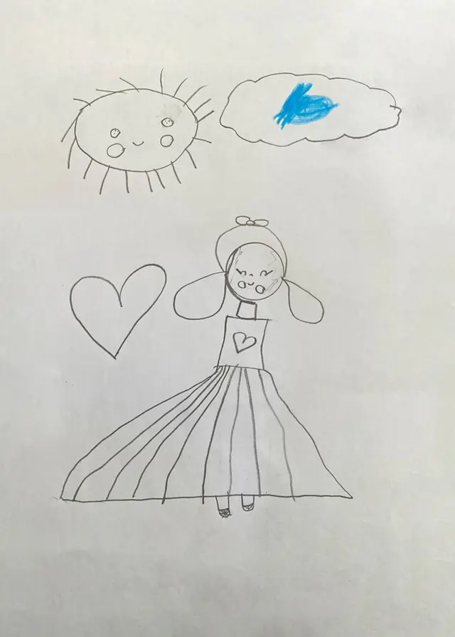 Drawing 11 of 25 by a child of Minab