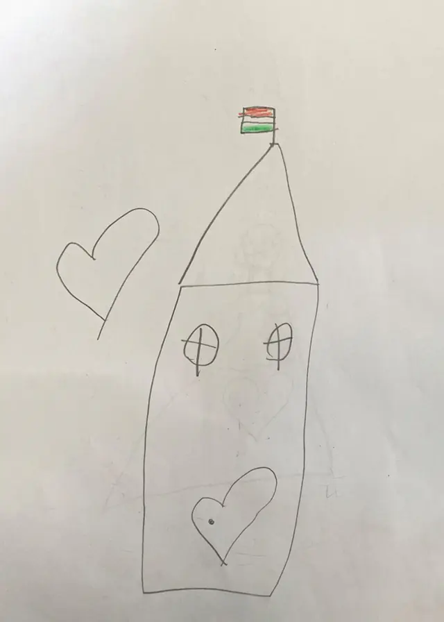 Drawing 13 of 25 by a child of Minab