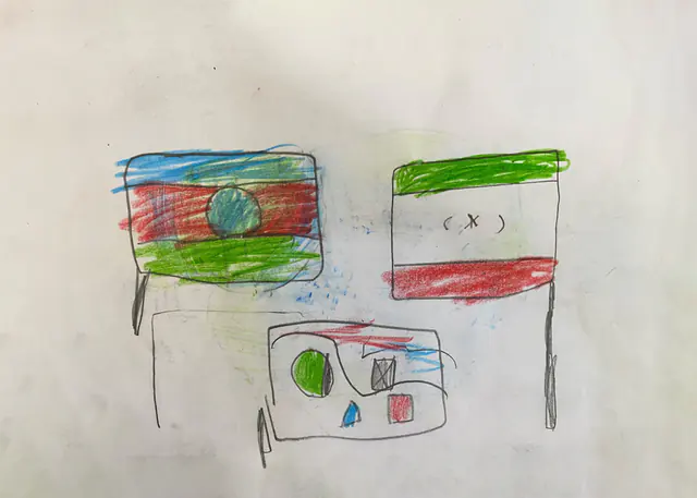 Drawing 14 of 25 by a child of Minab