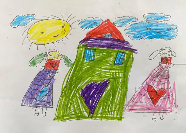 Drawing 18 of 25 by a child of Minab