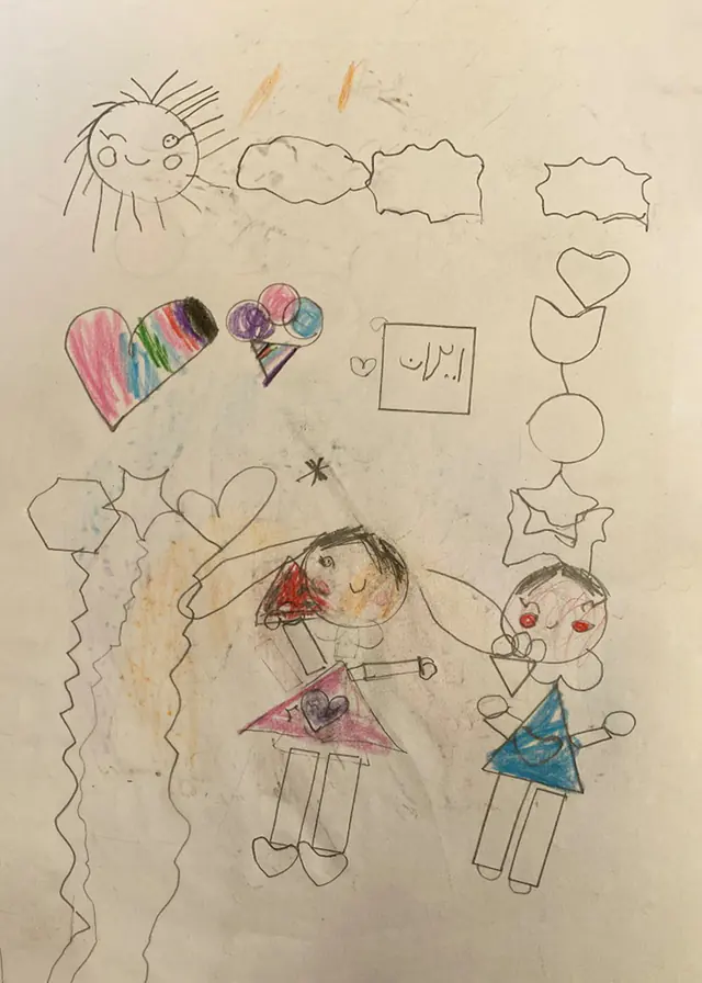 Drawing 21 of 25 by a child of Minab